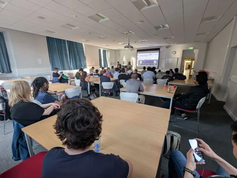 The Edinburgh Data Science and AI meet-up audience during a talk.
